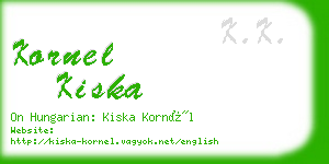kornel kiska business card